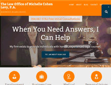Tablet Screenshot of cohenlevylegal.com